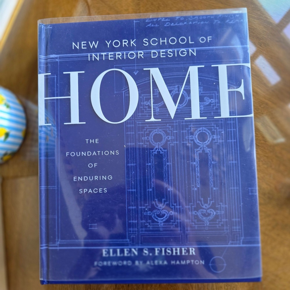NY School of Interior Design HOME Ellen S Fisher Hardcover Book Blue OS EXC